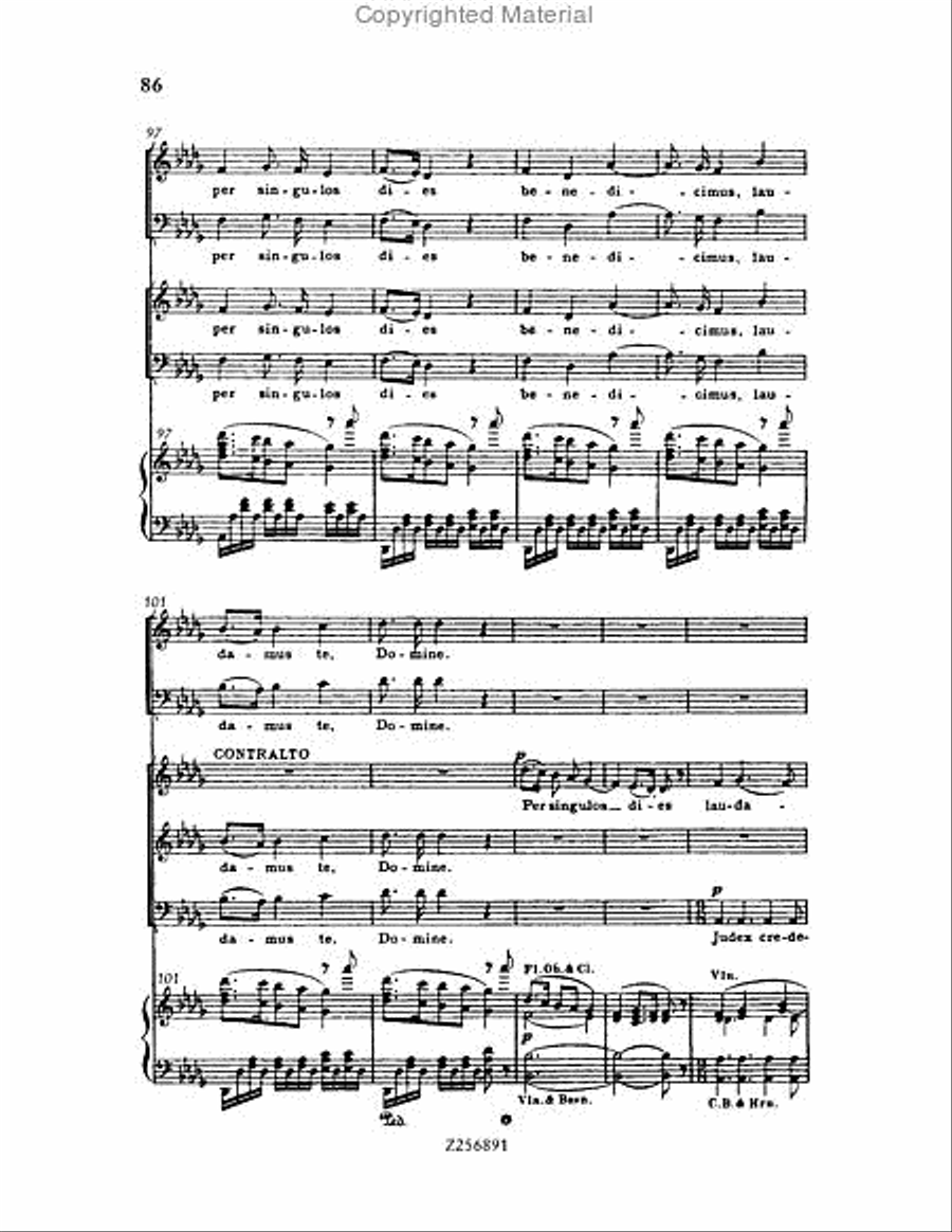 Te Deum, H 118 Choir scores gallery preview page 86