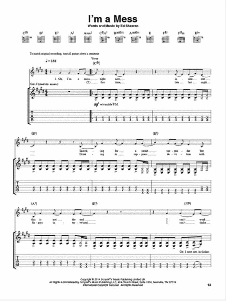 Ed Sheeran - X Ed Sheeran - X Electric Guitar scores gallery preview page 4