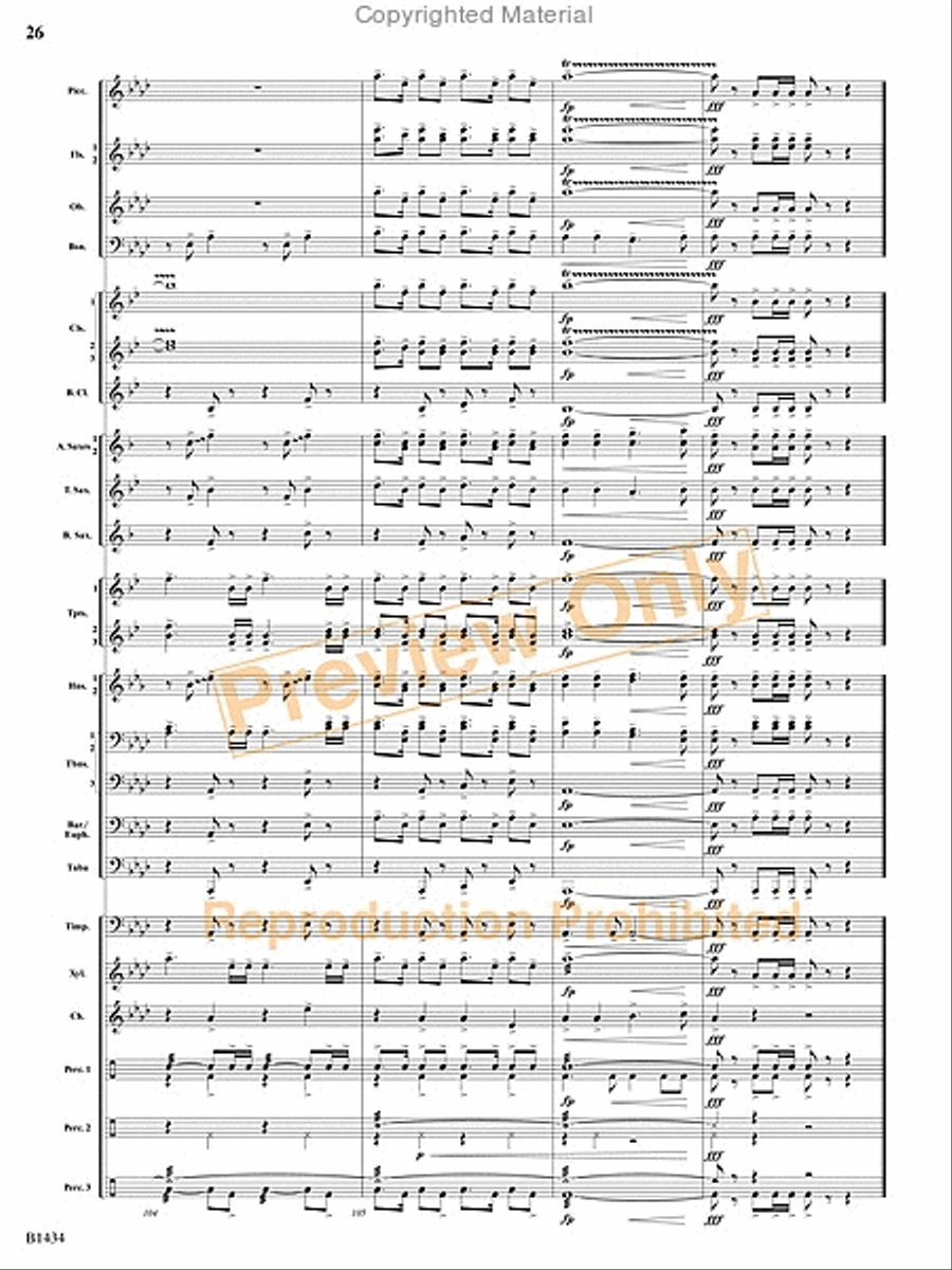 A Frontier Fought and a City Found Concert Band scores gallery preview page 24