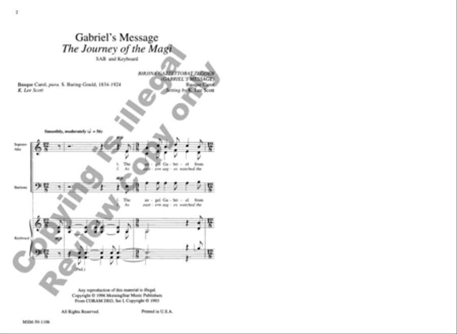 Gabriel's Message The Journey of the Magi 3-Part scores gallery preview page 2