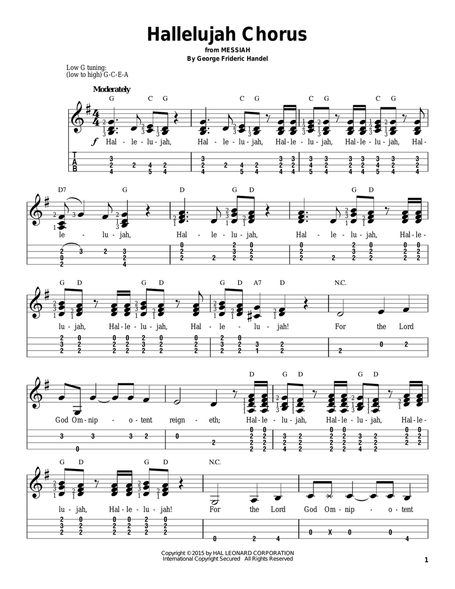 Hallelujah Chorus Choir scores gallery preview page 1
