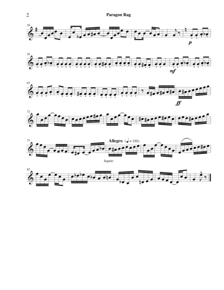 Paragon Rag: Classic Ragtime for Brass (Trumpet 1)
