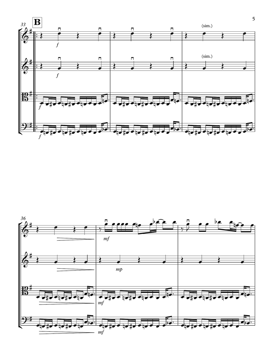 Paradise City String Quartet scores gallery preview page 5