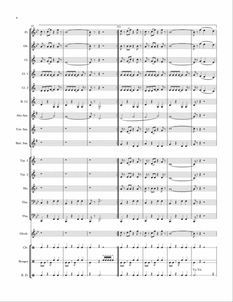 Pink Flamingos Pink Flamingos Concert Band scores gallery preview page 6
