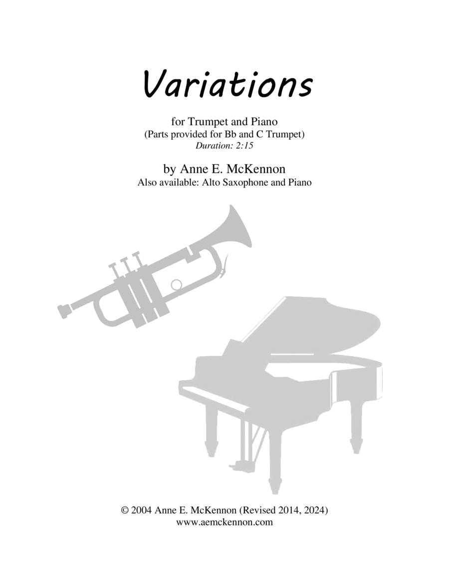 Variations (Trumpet) Variations (Trumpet) Trumpet Solo scores gallery preview page 1