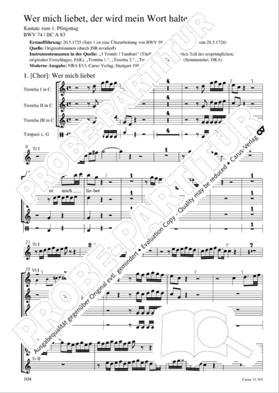 Bach for Brass 1: Cantatas I Voice scores gallery preview page 113