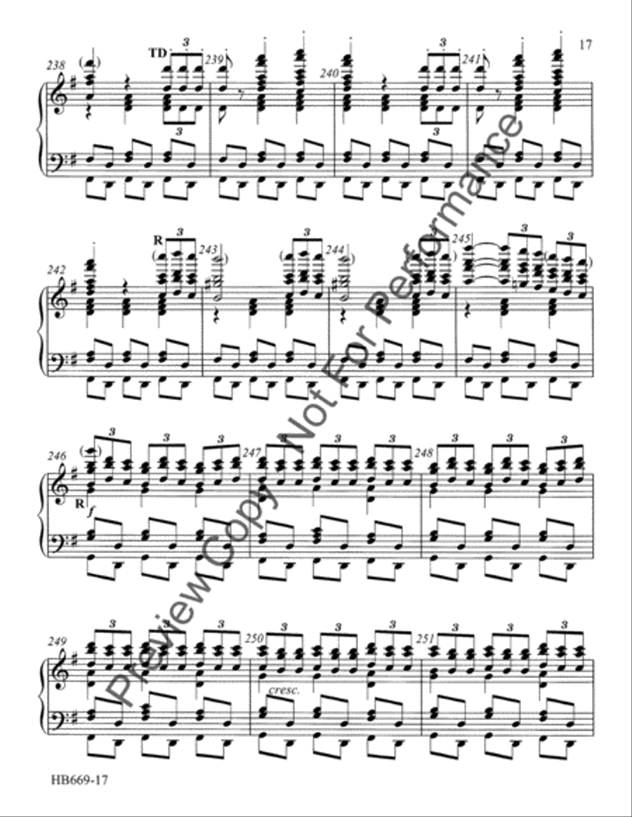 Overture to La Gazza Ladra from the Thieving Magpie Handbell Choir scores gallery preview page 17