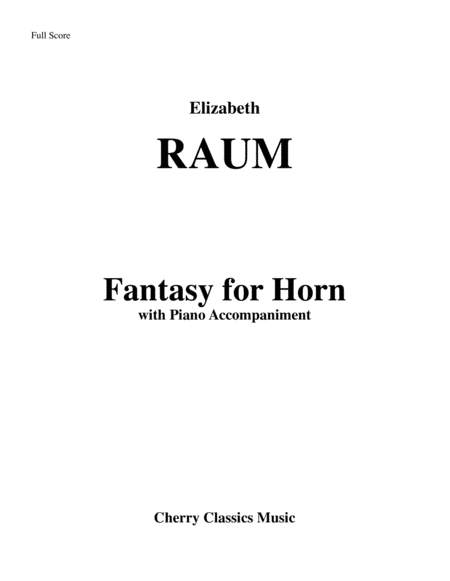 Fantasy for Horn and Piano