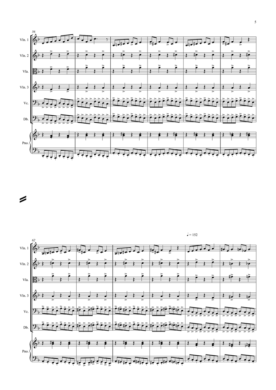 In the Hall of the Mountain King for String Orchestra String Quartet scores gallery preview page 5