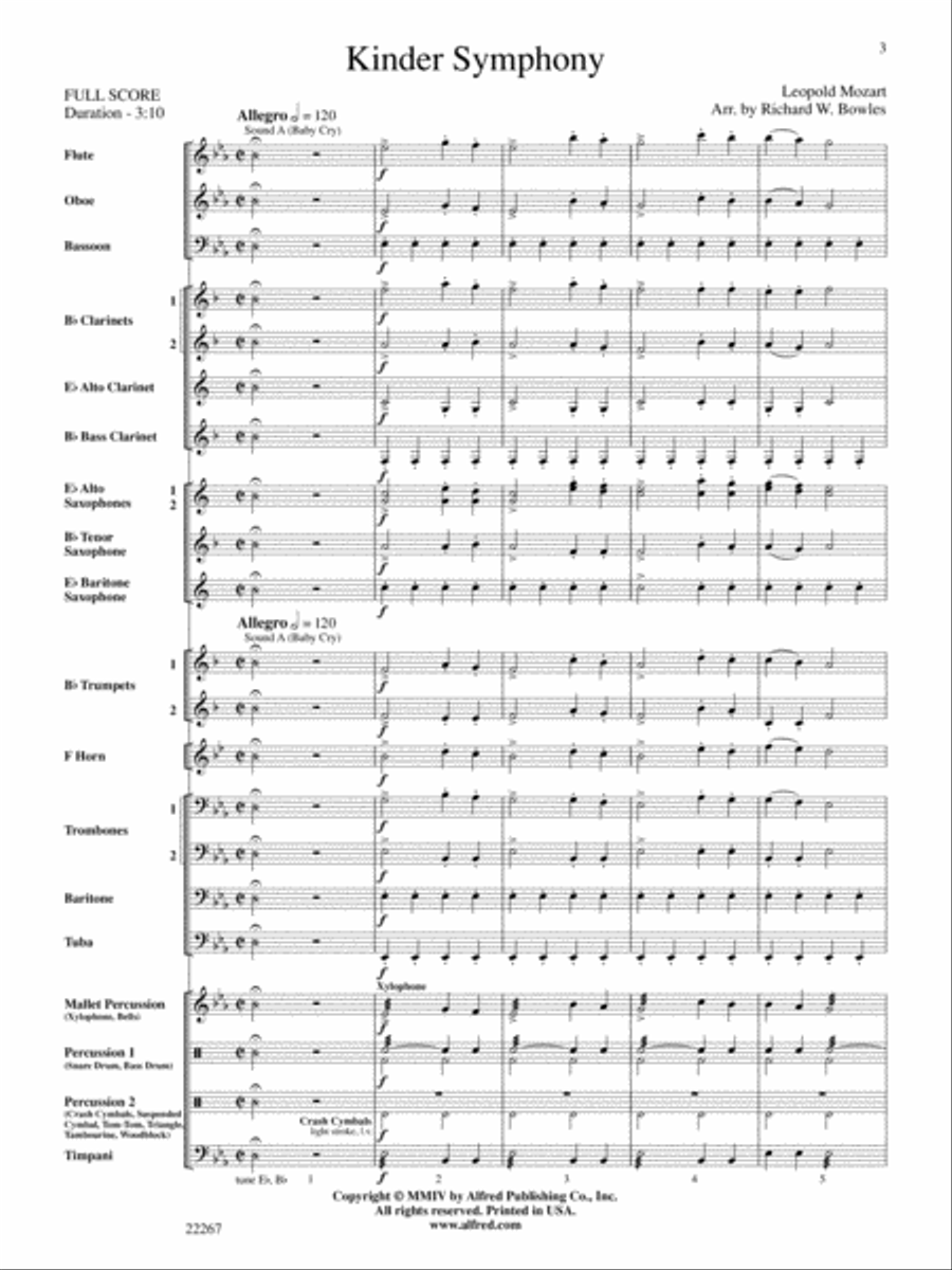Kinder Symphony: Score Concert Band scores gallery preview page 3