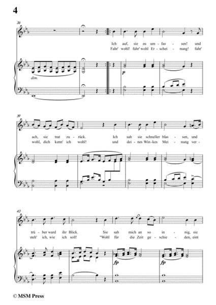 Schubert-Die Erscheinung,Op.108 No.3,in E flat Major,for Voice&Piano image number null