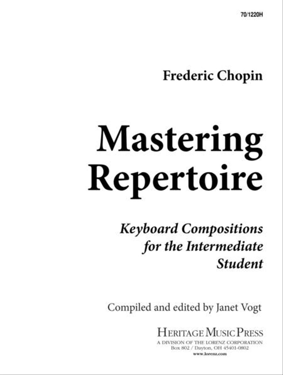 Mastering Repertoire: Chopin Piano Solo scores gallery preview page 1