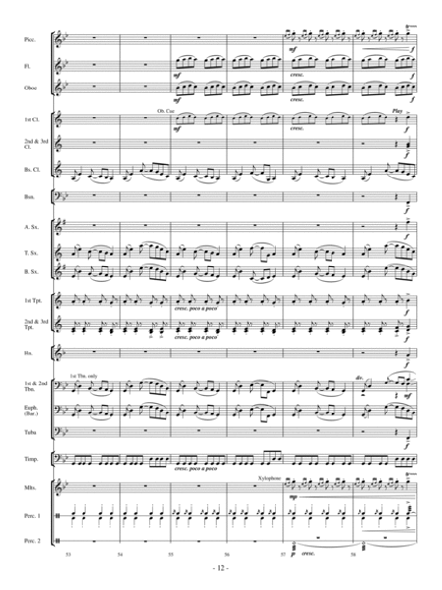 Amid the Great Displace Concert Band scores gallery preview page 11