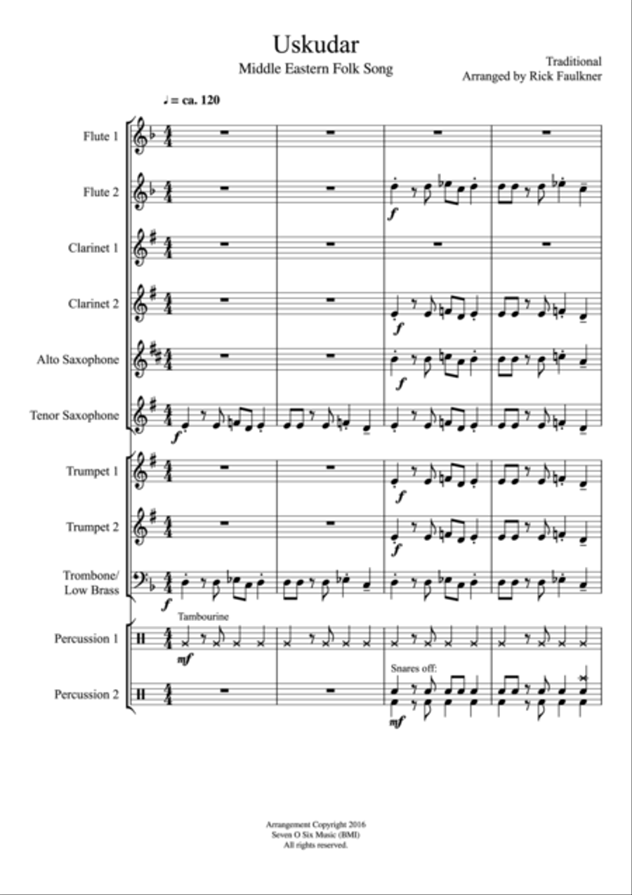 Uskudar Concert Band scores gallery preview page 2