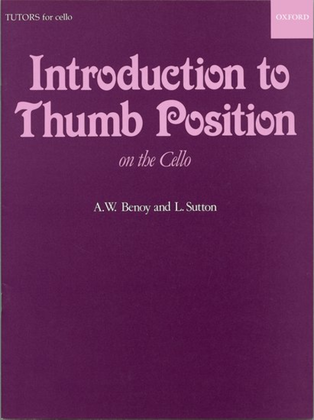 Book cover for Introduction To Thumb Position on the Cello