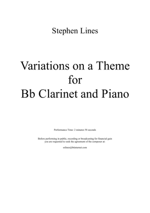 Variations on a Theme for Bb Clarinet and Piano