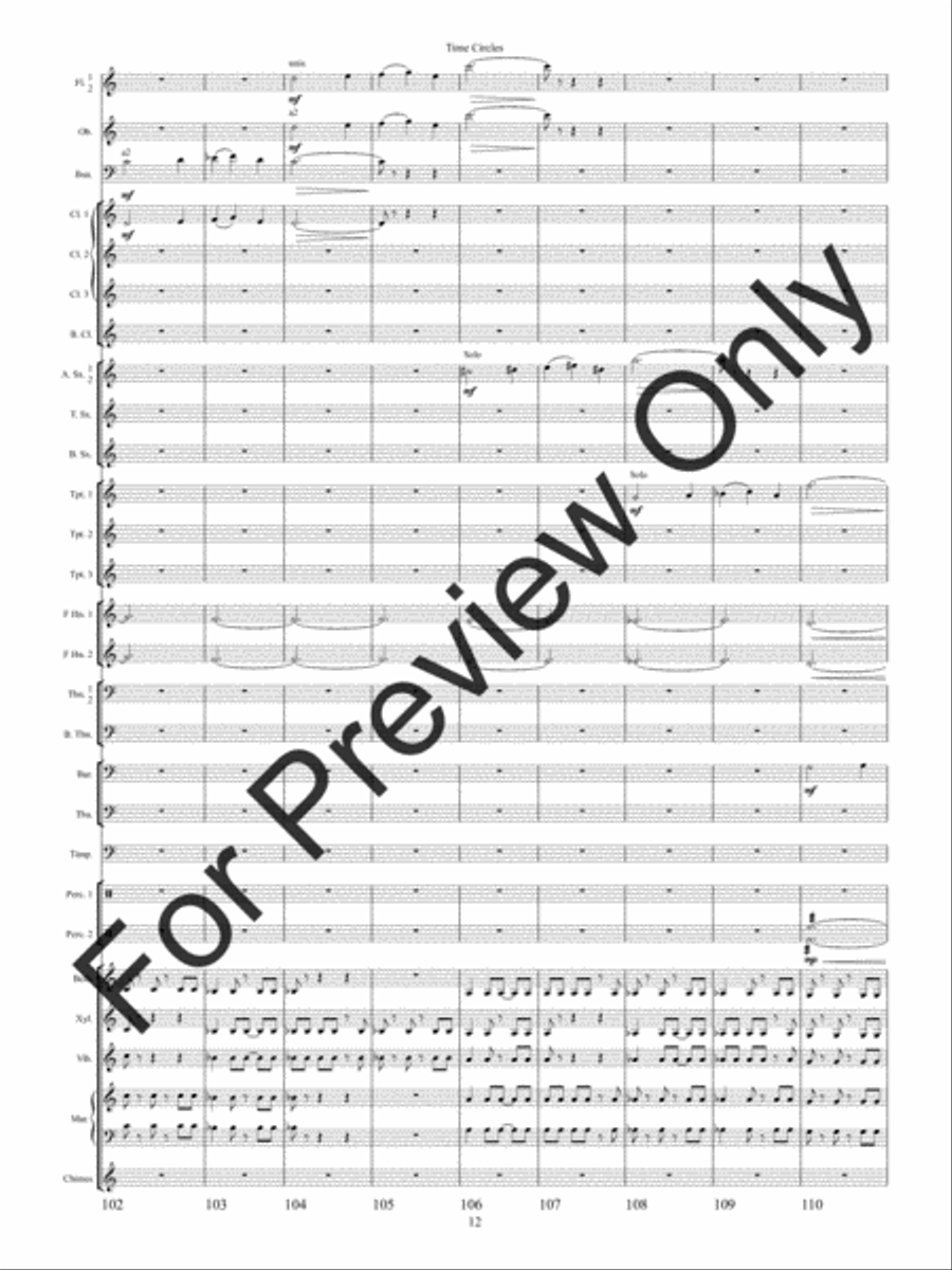 Time Circles (Score) Concert Band scores gallery preview page 15