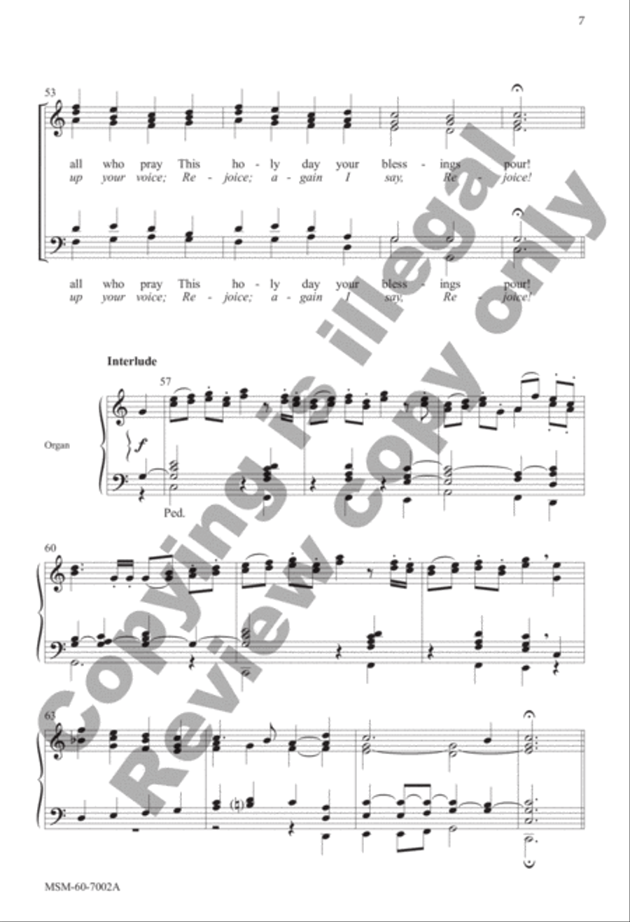 Christ Is Our Cornerstone Rejoice, the Lord Is King 4-Part scores gallery preview page 7