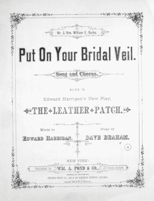Put on Your Bridal Veil. Song and Chorus