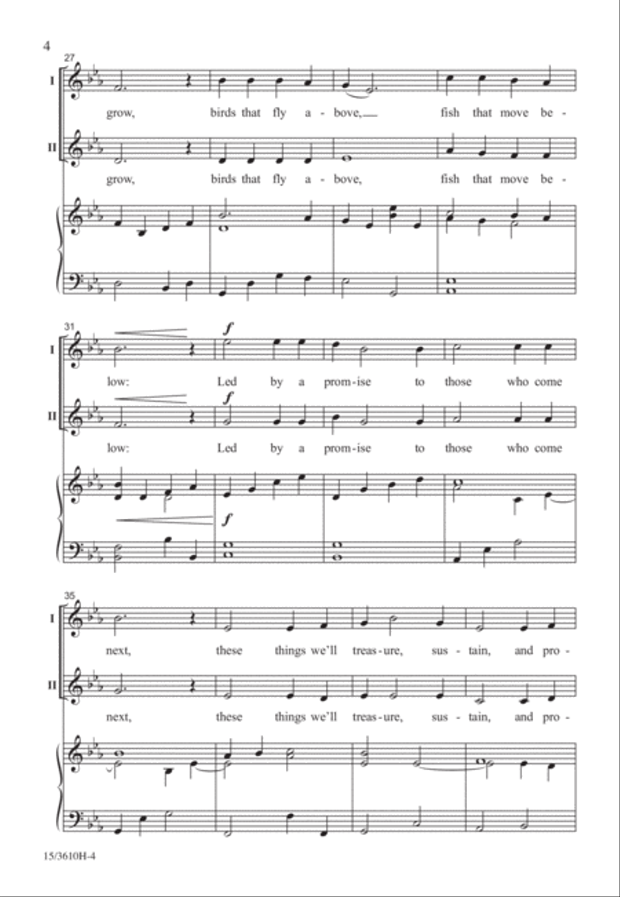 Song for the Earth Song for the Earth 2-Part scores gallery preview page 4