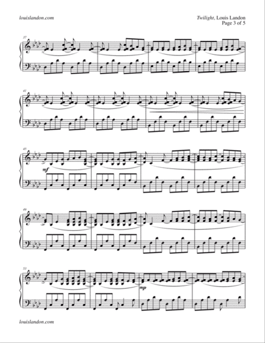 Twilight Piano Solo scores gallery preview page 3