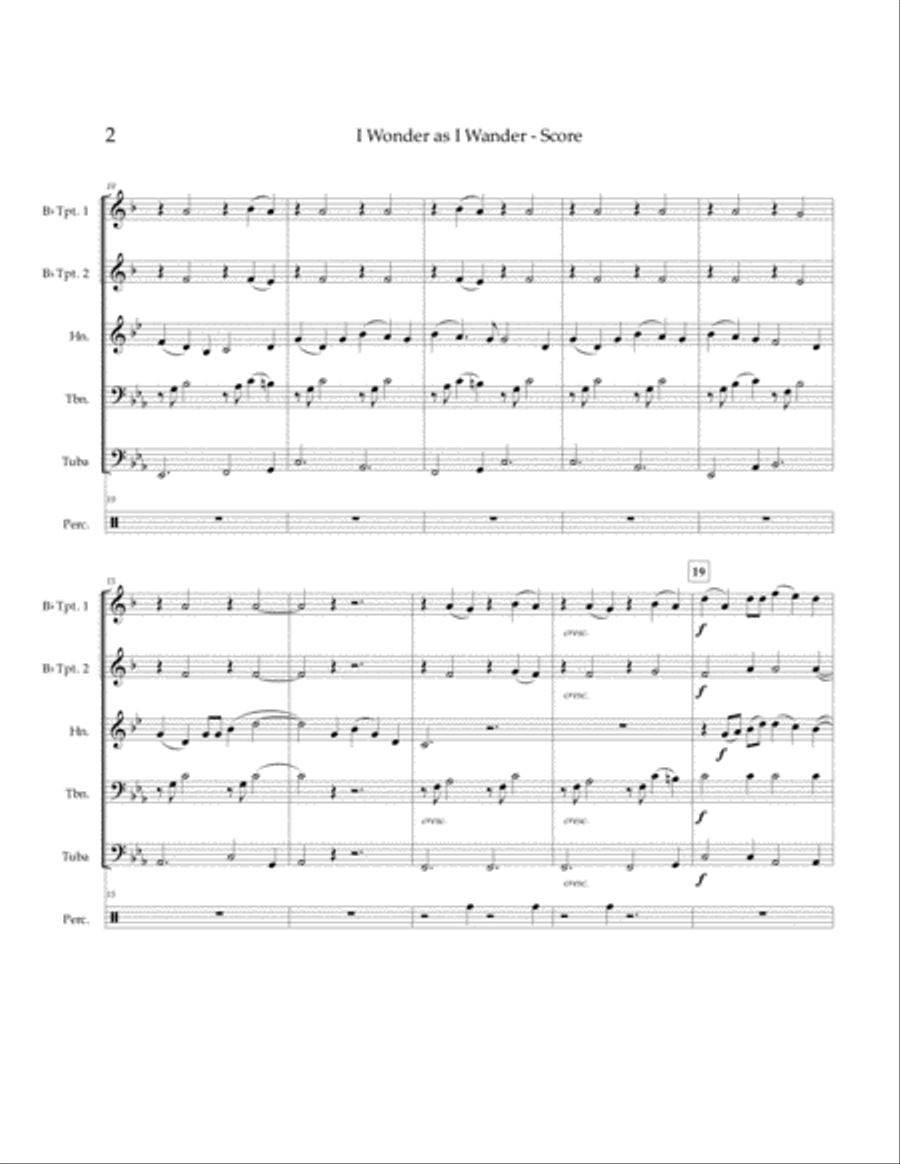 I Wonder As I Wander I Wonder As I Wander Horn scores gallery preview page 3