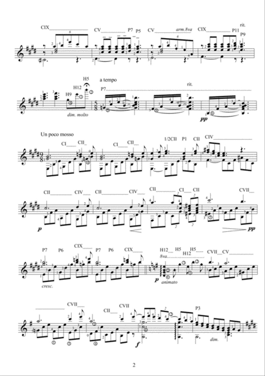 Clair de Lune Classical Guitar scores gallery preview page 2