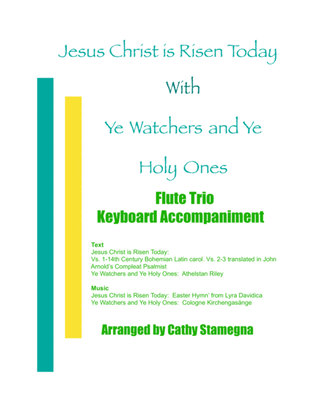 Book cover for Jesus Christ is Risen Today with Ye Watchers and Ye Holy Ones (Flute Trio, Keyboard Accompaniment)