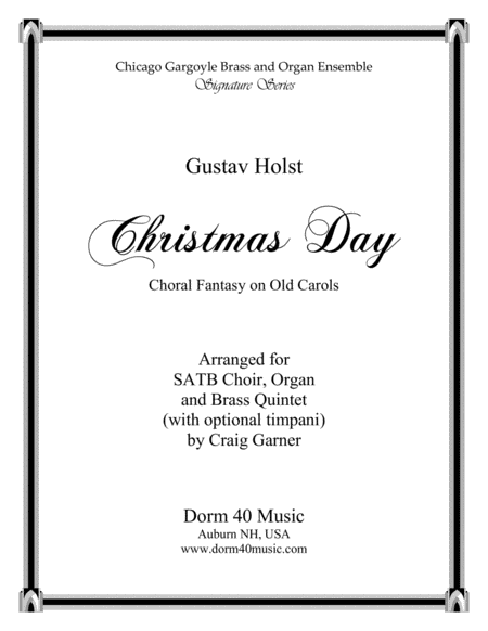 Christmas Day (Choral Fantasy on Old Carols) for SATB, Organ and Brass Quintet (opt. Timpani) image number null
