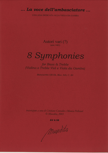 8 Symphonies (Ms, GB-Ob)