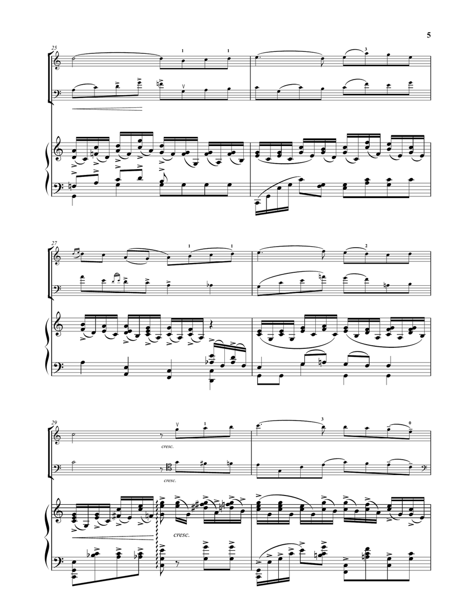 Farewell to Cucullain (LONDONDERRY AIR) Old Irish Melody Piano Trio scores gallery preview page 6