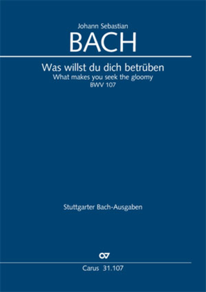 Book cover for What makes you seek the gloomy (Was willst du dich betruben)