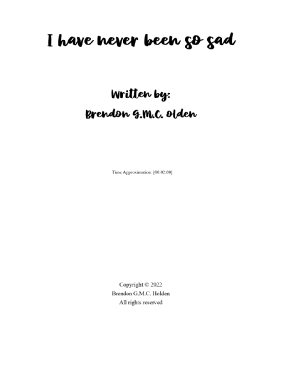 I have never been so sad Voice scores gallery preview page 2