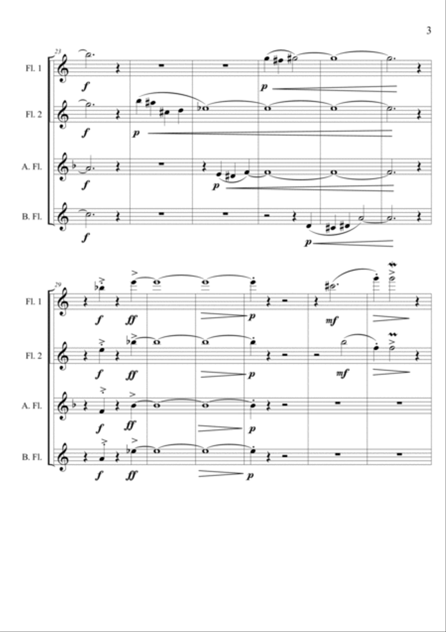 Maurizio Balzola: NEON (ES-20-015) - Score Only Woodwind Quartet scores gallery preview page 4