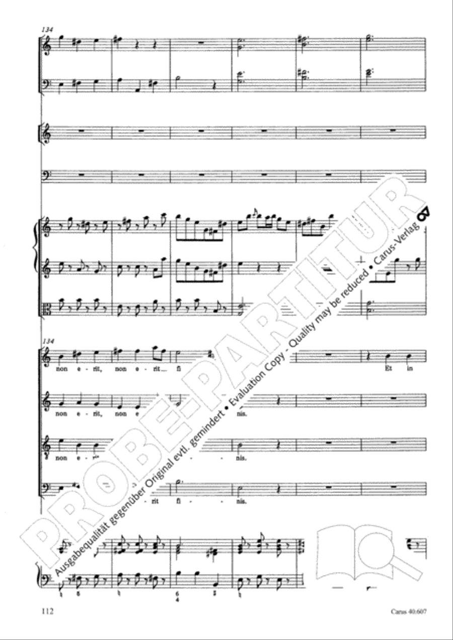 Mass in time of war (Missa in tempore belli) 4-Part scores gallery preview page 122