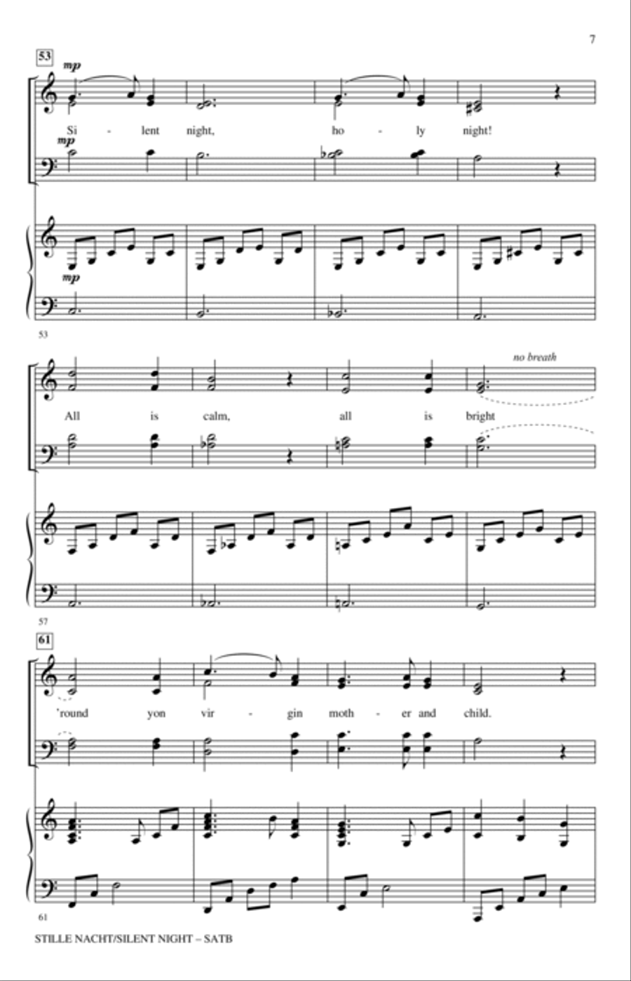 Stille Nacht/Silent Night (With American Sign Language) 4-Part scores gallery preview page 5