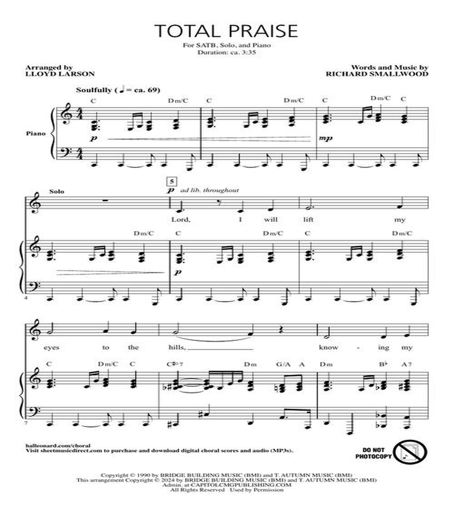 Total Praise Total Praise 4-Part scores gallery preview page 3