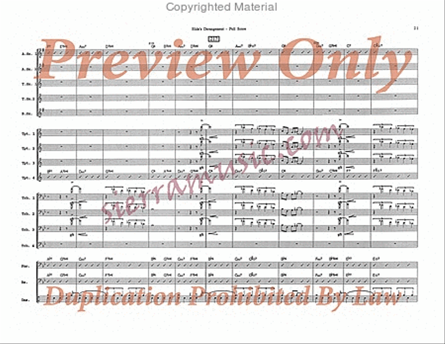 Slide's Derangement Big Band scores gallery preview page 22