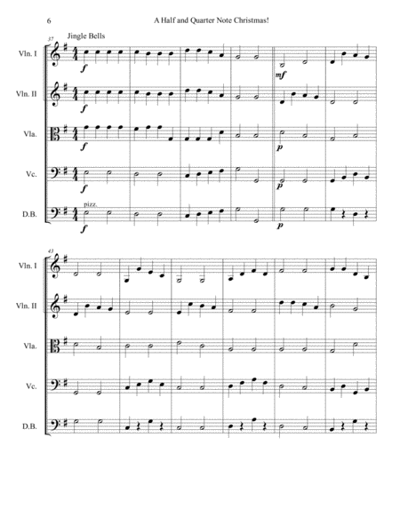 A Half and Quarter Note Christmas! Album for Beginner String Orchestra. Score & Parts image number null