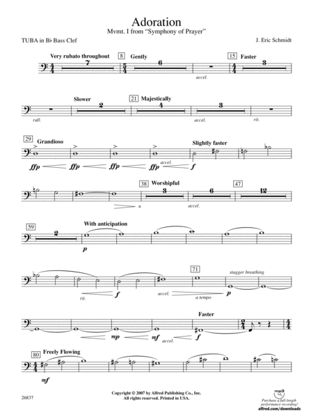 Adoration (Movement 1 from Symphony of Prayer): (wp) B-flat Tuba B.C.
