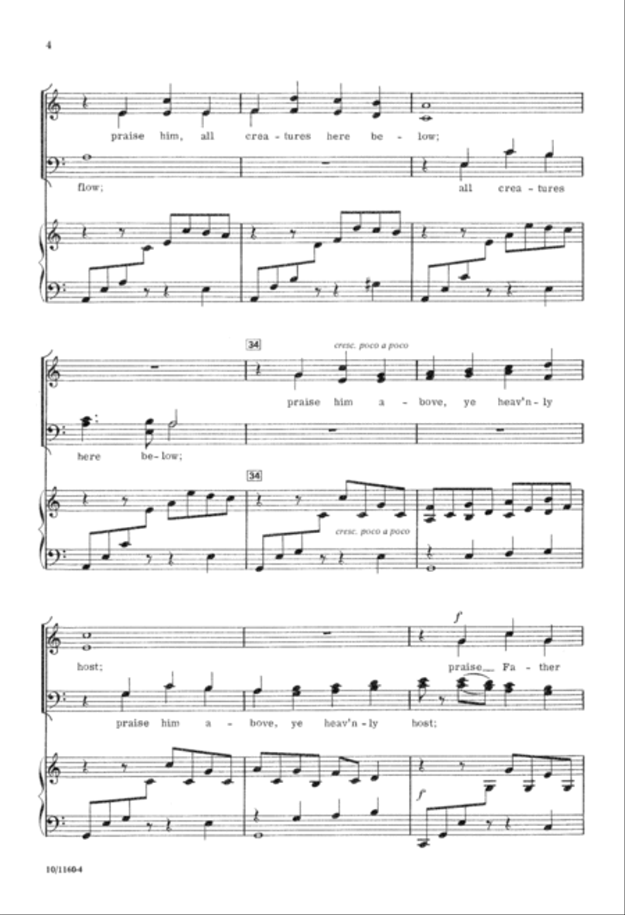 I Will Sing Praises to my God 4-Part scores gallery preview page 4