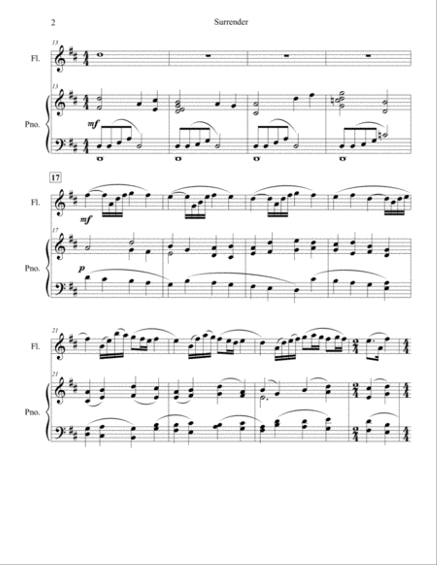 Surrender (I Surrender All) Flute Solo scores gallery preview page 4