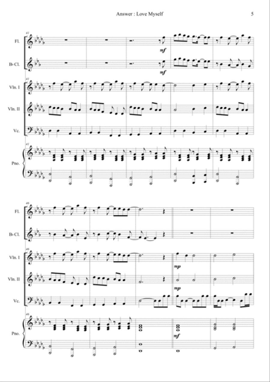 Answer : Love Myself Orchestra scores gallery preview page 5