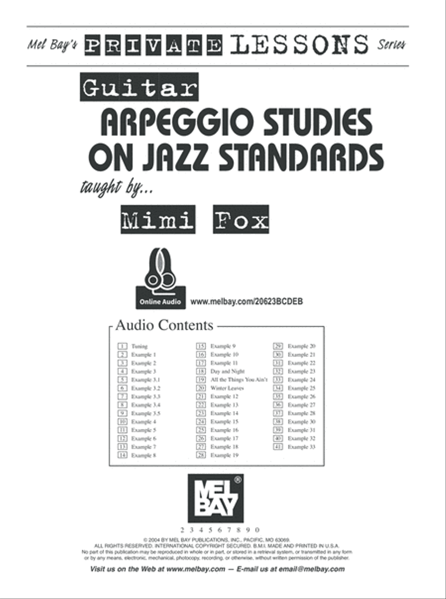 Guitar Arpeggio Studies on Jazz Standards, Mimi Fox Electric Guitar scores gallery preview page 2