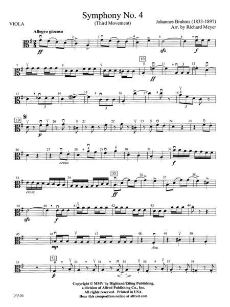 Symphony No. 4: Viola