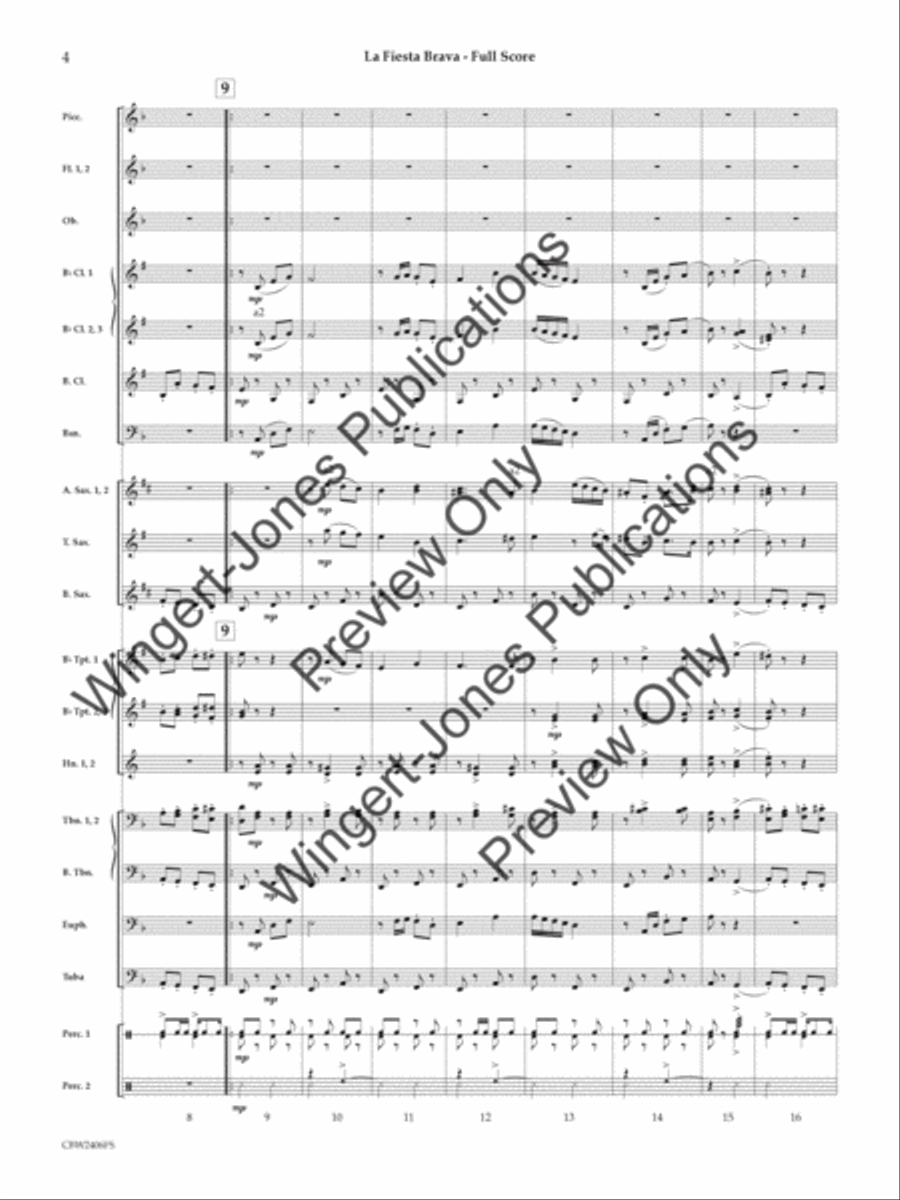 La Fiesta Brava La Fiesta Brava Concert Band scores gallery preview page 5
