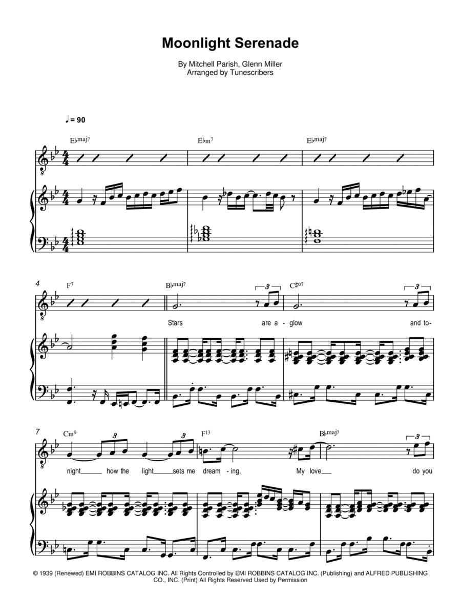 Moonlight Serenade Voice scores gallery preview page 1