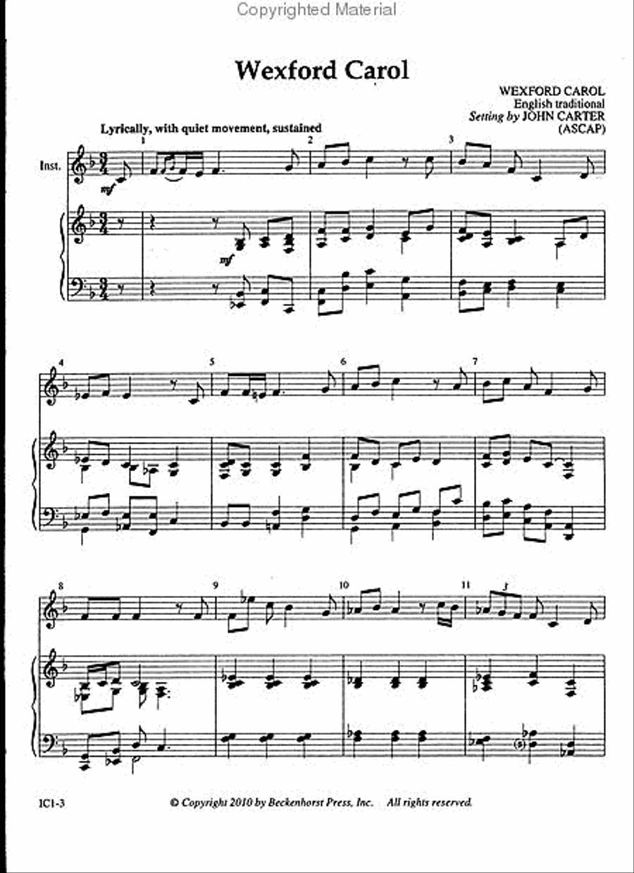 Lo, How a Rose - Instrumental Worship Christmas Collection / Songbook scores gallery preview page 3