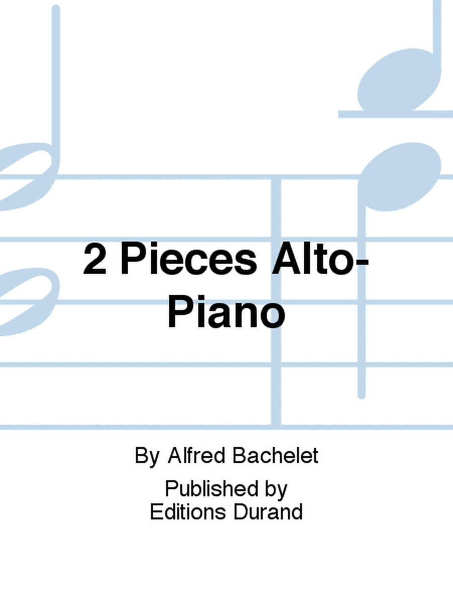 2 Pieces Alto-Piano