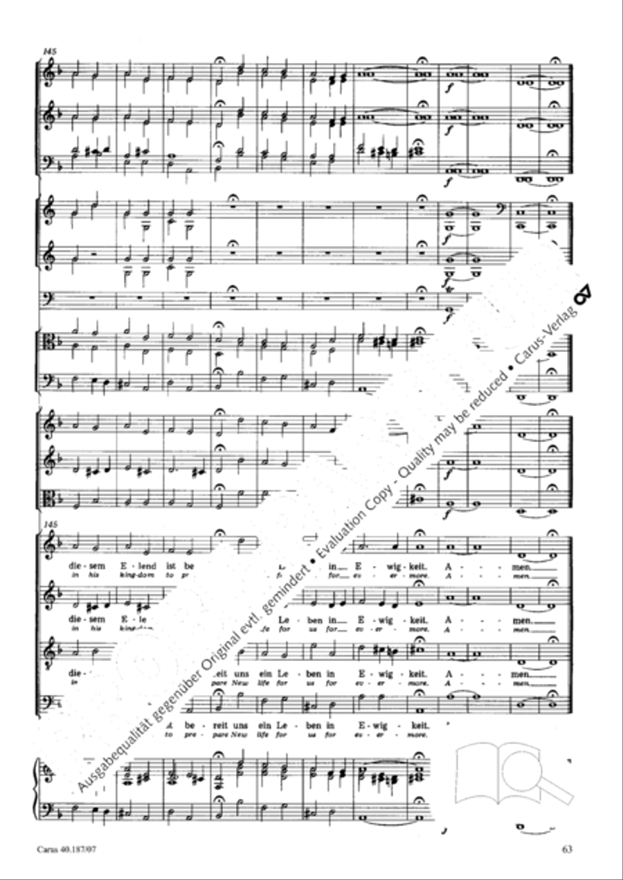We all believe in one true God (Wir glauben all an einen Gott) 4-Part scores gallery preview page 64